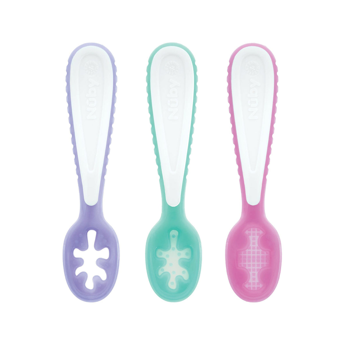 3-Stage Silicone Dipping Spoons | Purple / Aqua / Pink